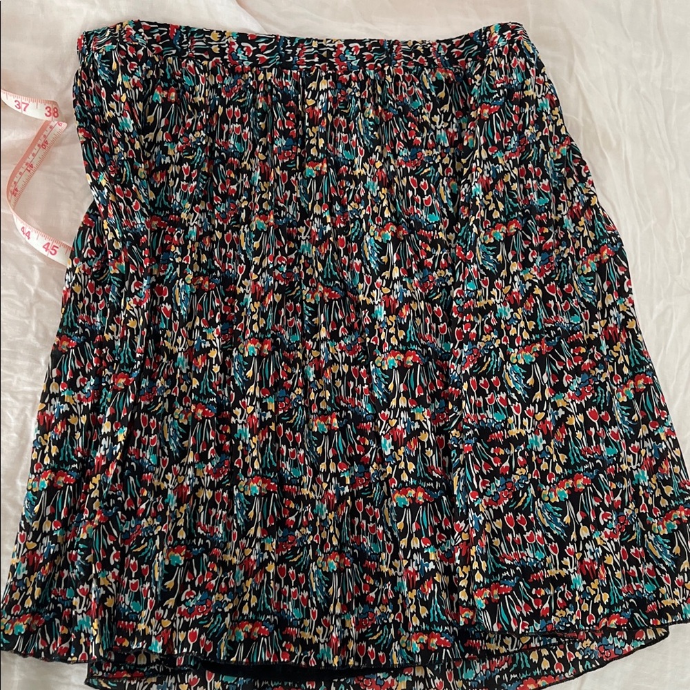 Anthropologie Elastic Waist Floral Skirt
